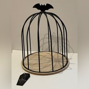 Target Bullseye Playground Halloween 2023 Metal Black Bat Bird Cage 7" x 8"(NEW)